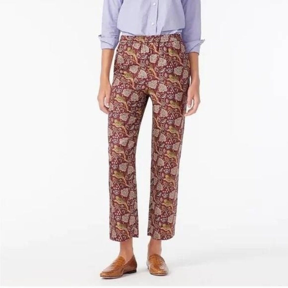 NWT J. Crew Collection Women's Size 0 100% Silk Pull-on-Silk-twill Pants